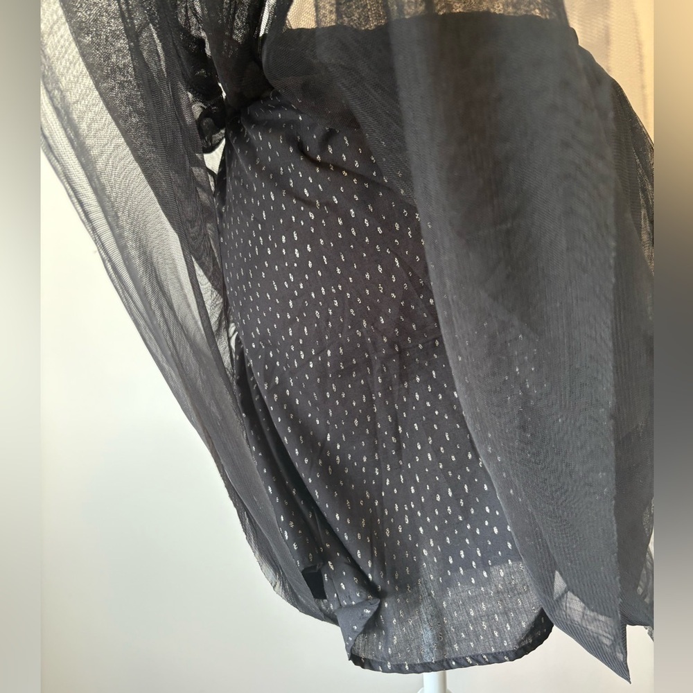 Mango Black Tulle Skirt with Silver Detail – Size Medium - Picture 5 of 9